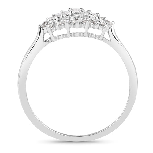 Bids.com 0.37 Carat Genuine White Diamond 14K White Gold Ring (E-F Color, VS-SI Clarity) Rings