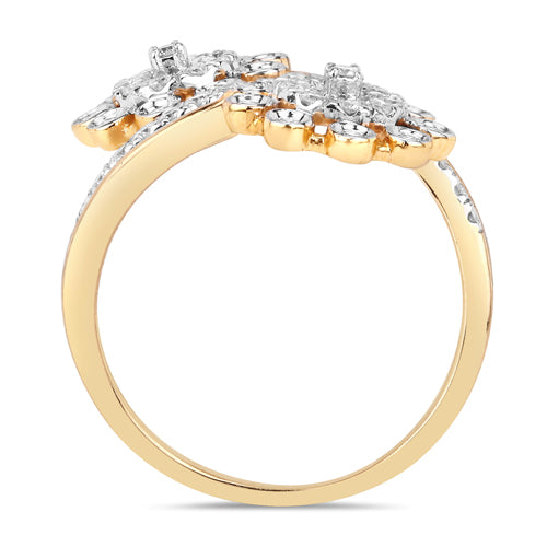 Bids.com 0.56 Carat Genuine White Diamond 14K Yellow Gold Ring (E-F Color, SI1-SI2 Clarity) Rings