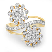 Bids.com 0.56 Carat Genuine White Diamond 14K Yellow Gold Ring (E-F Color, SI1-SI2 Clarity) Rings