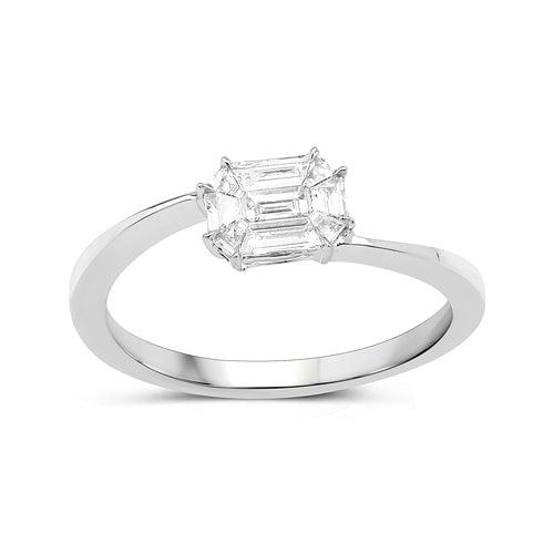 Bids.com 0.33 Carat Genuine White Diamond 18K White Gold Ring (F-G Color, VVS-VS Clarity) Rings