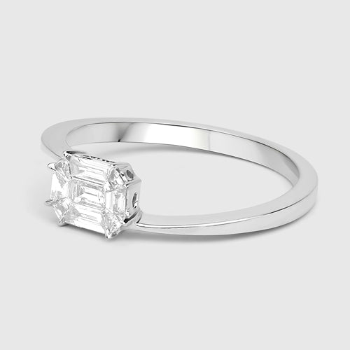 Bids.com 0.33 Carat Genuine White Diamond 18K White Gold Ring (F-G Color, VVS-VS Clarity) Rings