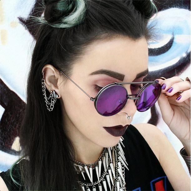 zeroUV Steampunk Vintage Circle Round Flip Up Vintage Sunglasses 8793 Sunglasses
