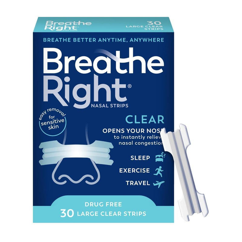 Breathe Right Breathe Right Nasal Strips Clear For Sensitive Skin Large Medicine & Drugs