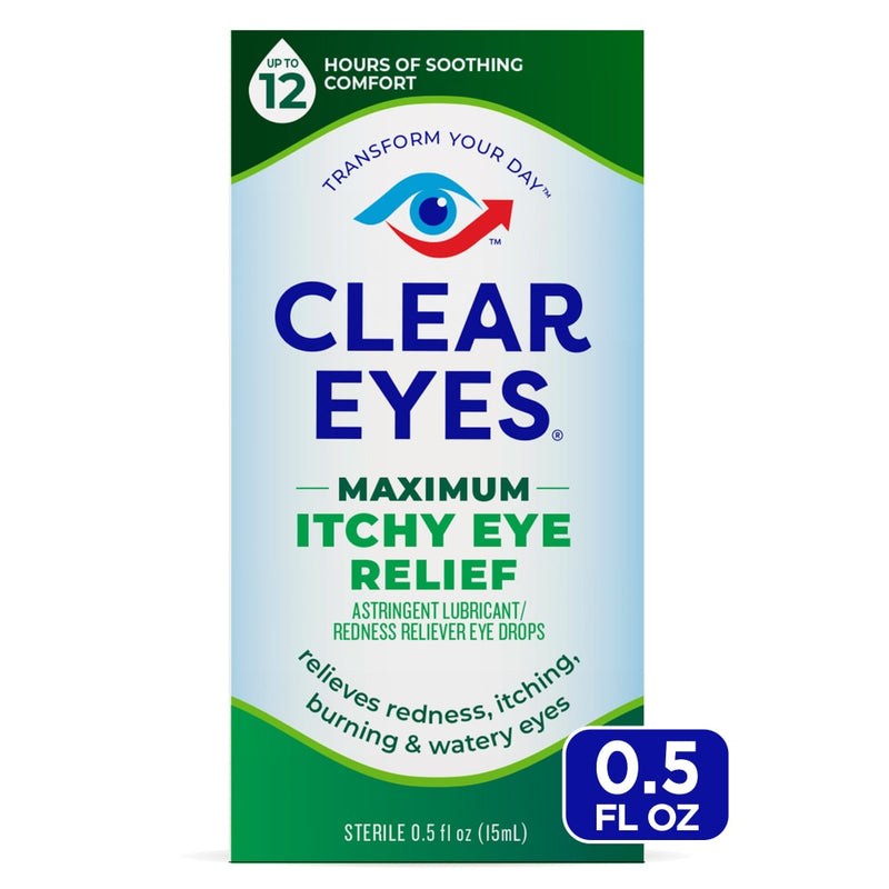 Clear Eyes Clear Eyes Itchy Eye Relief, Maximum, Sterile 0.5 Fl Oz Health & Beauty