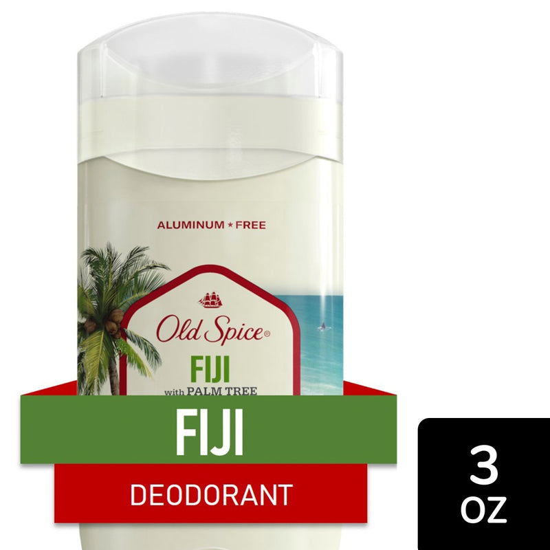 Old Spice Old Spice Deodorant, Fiji With Palm Tree, Aluminum Free - 3 oz Deodorant White Smoke