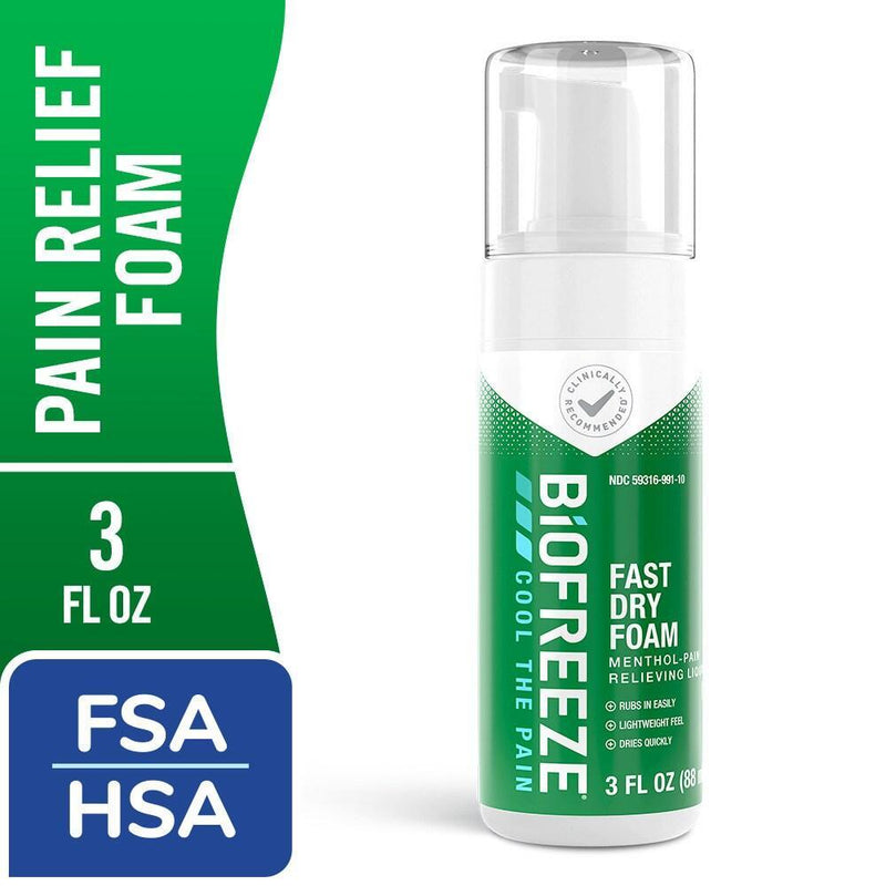 Biofreeze Biofreeze Pain Relief Fast Dry Foam, 3 Oz Health & Beauty