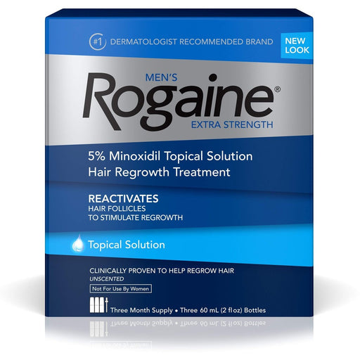 Rogaine Rogaine Men Extra Strength Unscented  Hair Regrowth Treatment Bottle 3Ea Health & Beauty White Smoke
