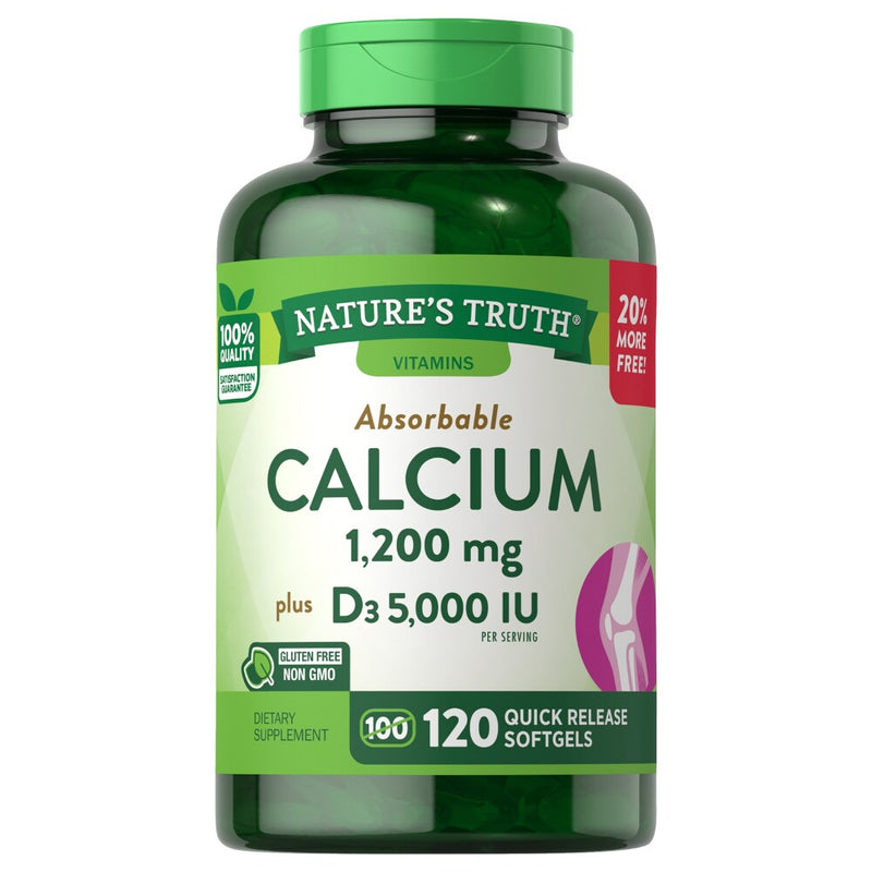 Nature's Truth Nature's Truth Absorbable Calcium 120 Quick Release Softgels Vitamins & Supplements