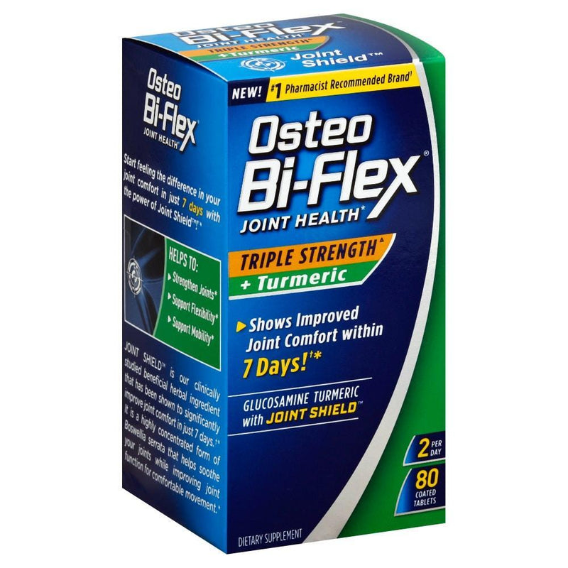 Osteo Bi-Flex Osteo Bi-Flex Joint Health, Triple Strength + Turmeric, 80 Coated Tablets Vitamins & Supplements