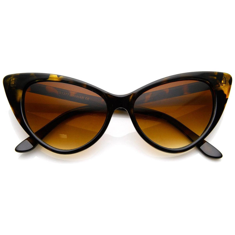 zeroUV Womens Fashion Hot Tip Pointed Vintage Cat Eye Sunglasses 8371 Sunglasses