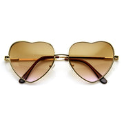 zeroUV Cute Metal Heart Shape Rainbow Color Lens Sunglasses 9205 Sunglasses