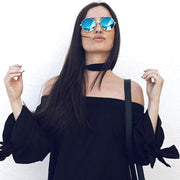 zeroUV Retro Round Steampunk Mirrored Lens Flip Up Sunglasses 8966 Sunglasses