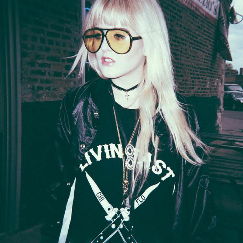 zeroUV Retro 1980's Fashion Plastic Aviator Yellow Driving Lens Sunglasses Sunglasses