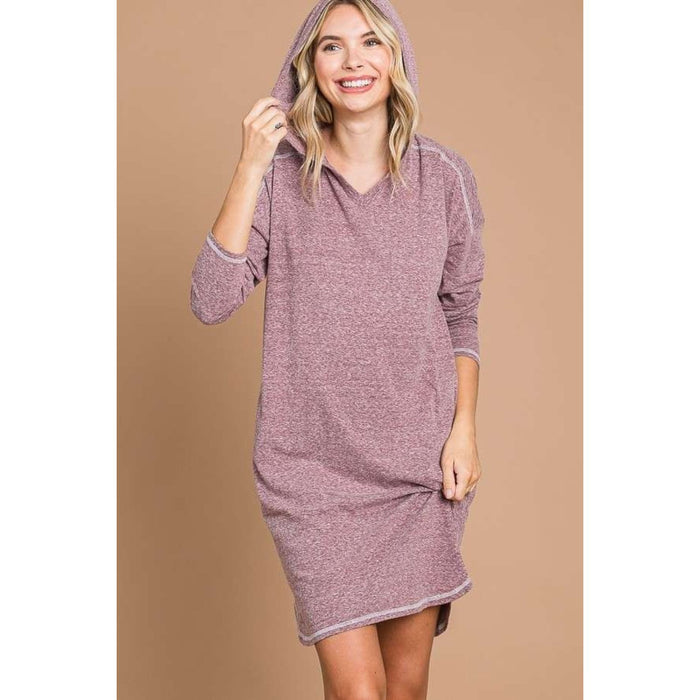 Culture Code Hooded Long Sleeve Sweater Dress