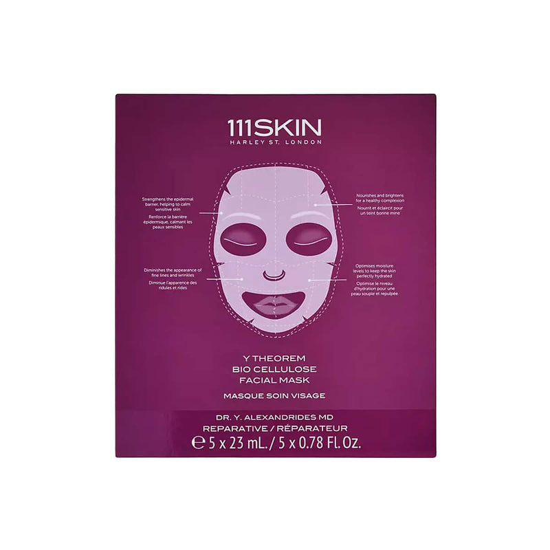 Nava Beauty 111SKIN Y Theorem Bio Cellulose Facial Mask Box Masks Maroon Default Title