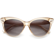 zeroUV High Pointed Tip Inset Frame Oversize Cat Eye Sunglasses 8462 Sunglasses