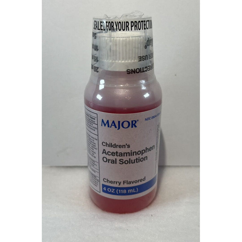 Major Major Children’s Acetaminophen Oral Solution Cherry Flavored 4oz Factory Health Care