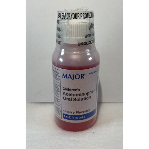 Major Major Children’s Acetaminophen Oral Solution Cherry Flavored 4oz Factory Health Care