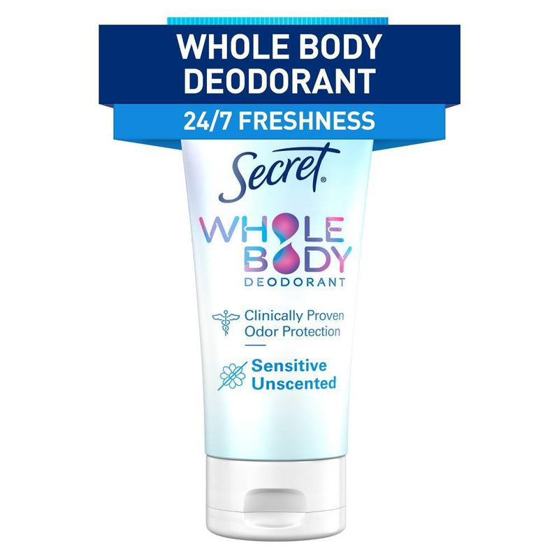 Secret Secret Whole Body Aluminum Free Deodorant Clear Cream - Unscented - 3.0oz Deodorant