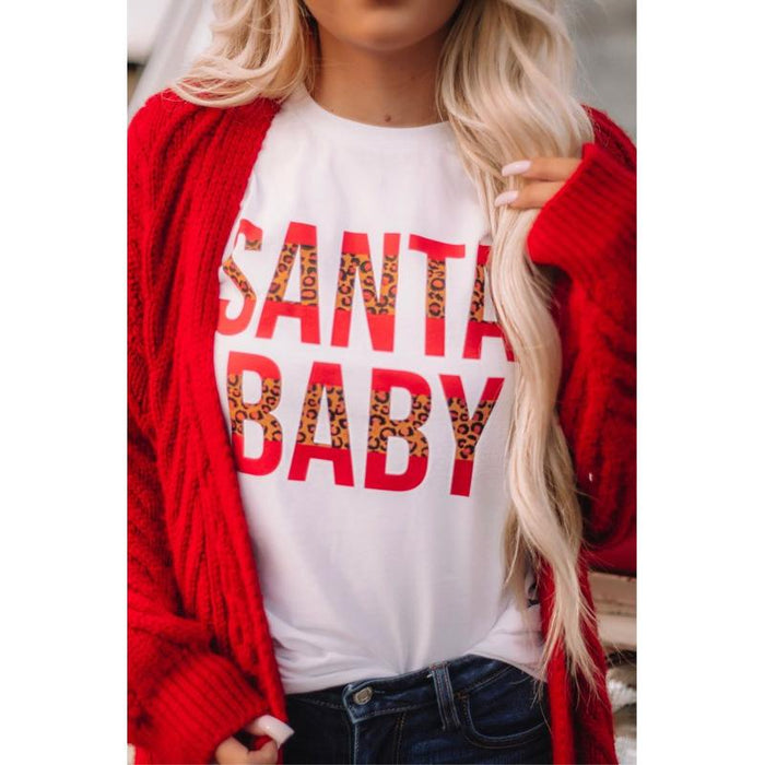 Leopard Santa Baby Graphic Tee