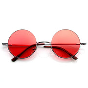 zeroUV Retro Hippie Metal Lennon Round Color Lens Sunglasses 8594 Sunglasses