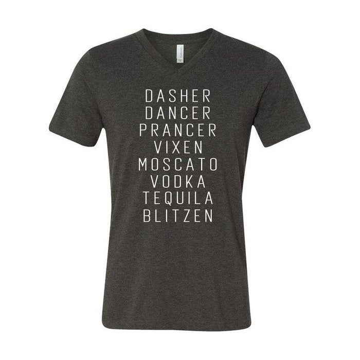 Dasher Dancer Prancer Vixen Boutique V Neck Tee