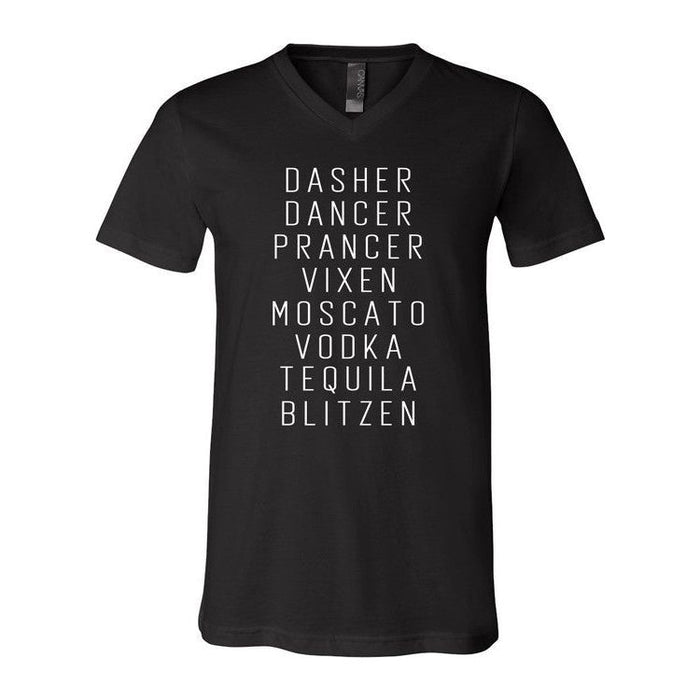 Dasher Dancer Prancer Vixen Boutique V Neck Tee