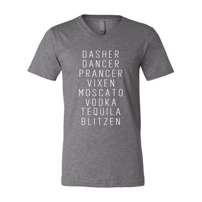 Dasher Dancer Prancer Vixen Boutique V Neck Tee