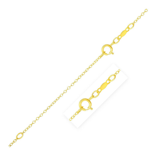 Bids.com Extendable Cable Chain in 14k Yellow Gold (1.2mm) Necklaces