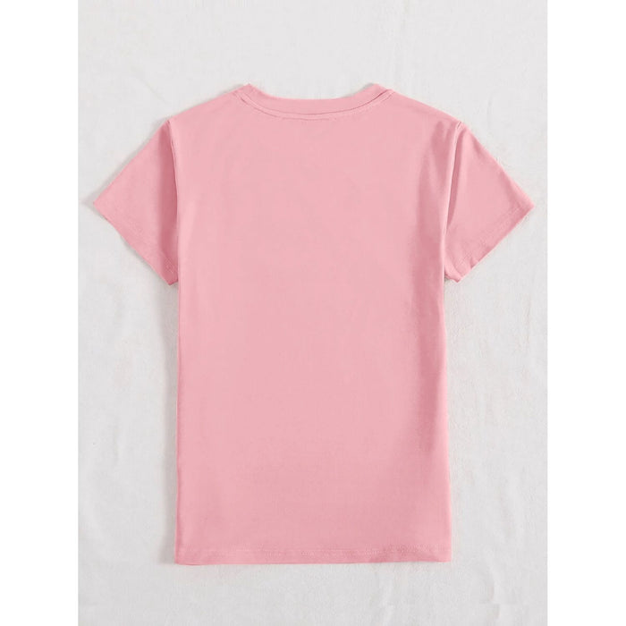 Graphic Round Neck Short Sleeve T-Shirt