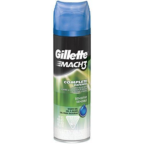 Gillette Gillette Mach3 Complete Defense Sensitive Shave Gel 7 Oz. Aerosol Can Shaving & Grooming Light Gray