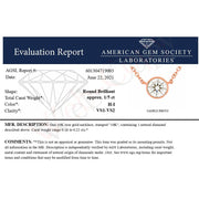 Bids.com AGS Certified 10K Rose Gold 1/5 Cttw Bezel Set Round Diamond Solitaire 16-18" Adjustable Pendant Necklace (H-I Color, VS1-VS2 Clarity) Necklaces