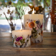 Rosy Rings Apricot Rose Petite Oval Botanical Candle Petite Botanical Candle