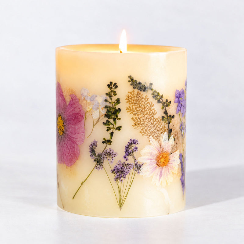 Rosy Rings Accent Botanical Candle - Roman Lavender Small Botanical Candle Lavender