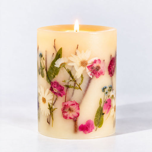 Rosy Rings Signature Botanical Candle - Apricot Rose Medium Botanical Candle Lavender