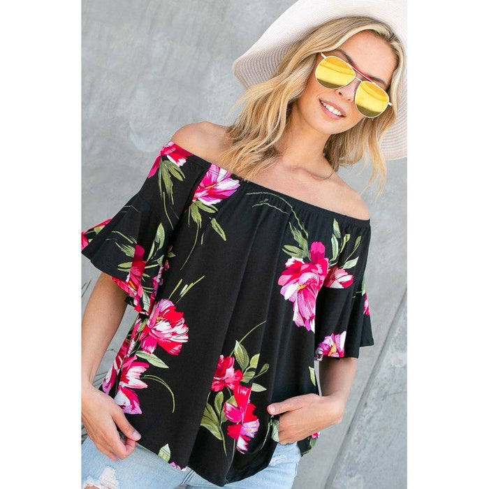 FLORAL OFF SHOULDER TOP