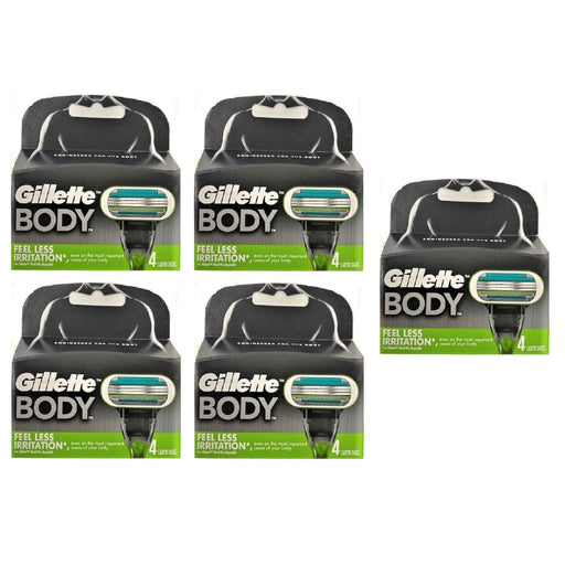 0 Gillette Body Razor Refill Cartridges, Less Irritation, 20 Cartridges Toner & Inkjet Cartridges