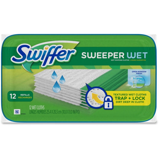 Swiffer Swiffer P&G Sweeper Wet Fresh Scent Mopping Cloths Mop And Broom Floor Cleaner Refills (35154) Saxophone Care & Cleaning Sea Green