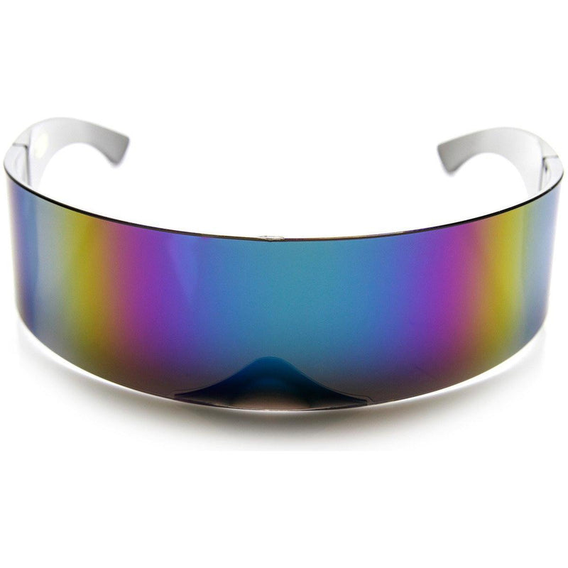 zeroUV Futuristic Retro Mirror Wrap Around Shield Sunglasses 8762 Sunglasses