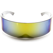 zeroUV Futuristic Retro Mirror Wrap Around Shield Sunglasses 8762 Sunglasses