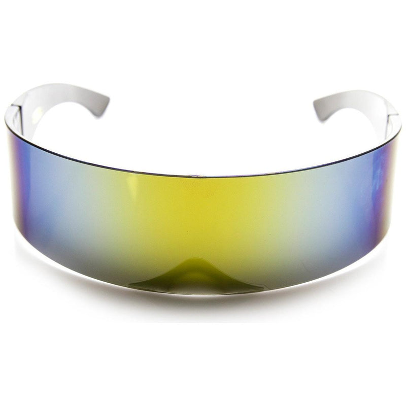 zeroUV Futuristic Retro Mirror Wrap Around Shield Sunglasses 8762 Sunglasses