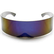 zeroUV Futuristic Retro Mirror Wrap Around Shield Sunglasses 8762 Sunglasses