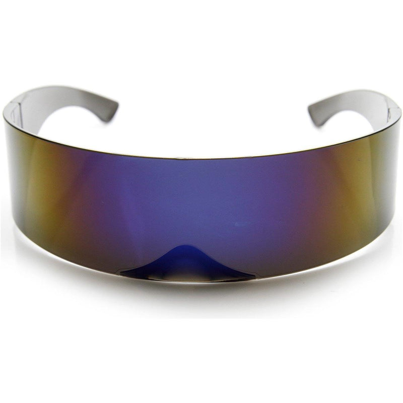 zeroUV Futuristic Retro Mirror Wrap Around Shield Sunglasses 8762 Sunglasses