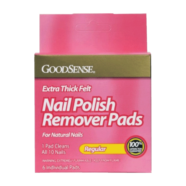 Share Share Goodsense Nail Polish Remover Pads 6CT 1/24 Nail Polish Removers Pale Violet Red
