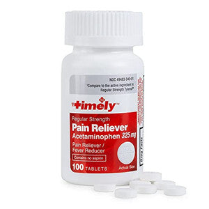 Timely by Time Cap Labs Timely by Time Cap Labs Regular Strength Pain Relief – Acetaminophen 325 mg Medicine Cabinets