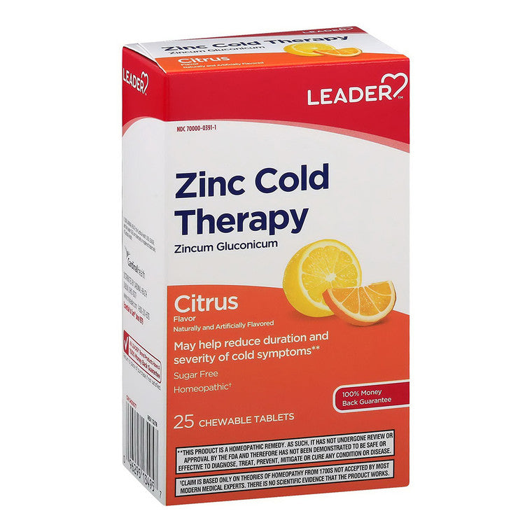 Leader Leader Zinc Cold Therapy, Citrus, Chewable Tablets Vitamins & Supplements