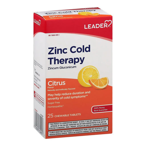 Leader Leader Zinc Cold Therapy, Citrus, Chewable Tablets Vitamins & Supplements