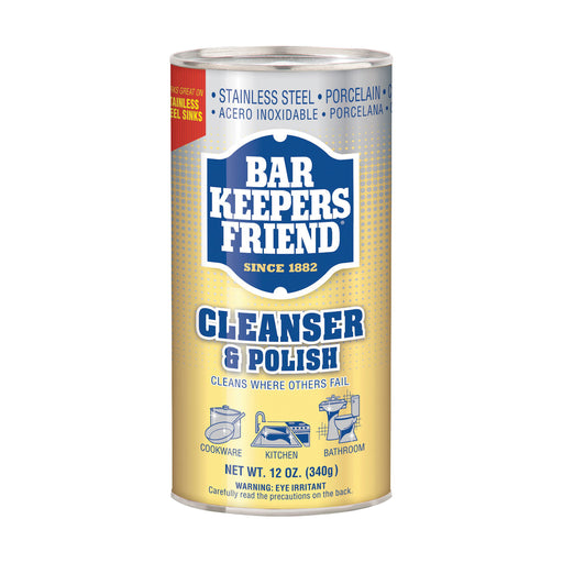 Bar Keepers Friend Bar Keepers Friend 11510 Cleanser And Polish, 12 Oz Can, Powder, White Furniture Cleaners & Polish Tan