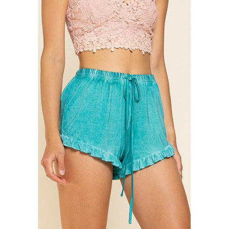 Pol Light Weight Ruffle Trim Shorts