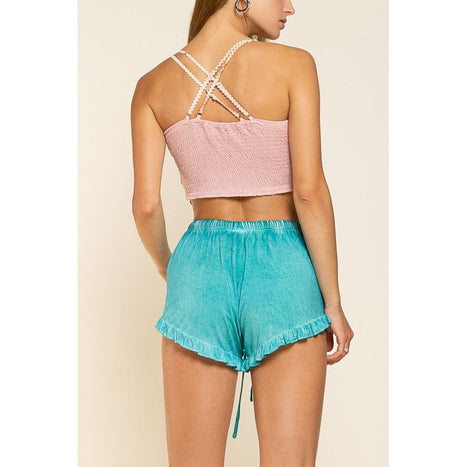 Pol Light Weight Ruffle Trim Shorts